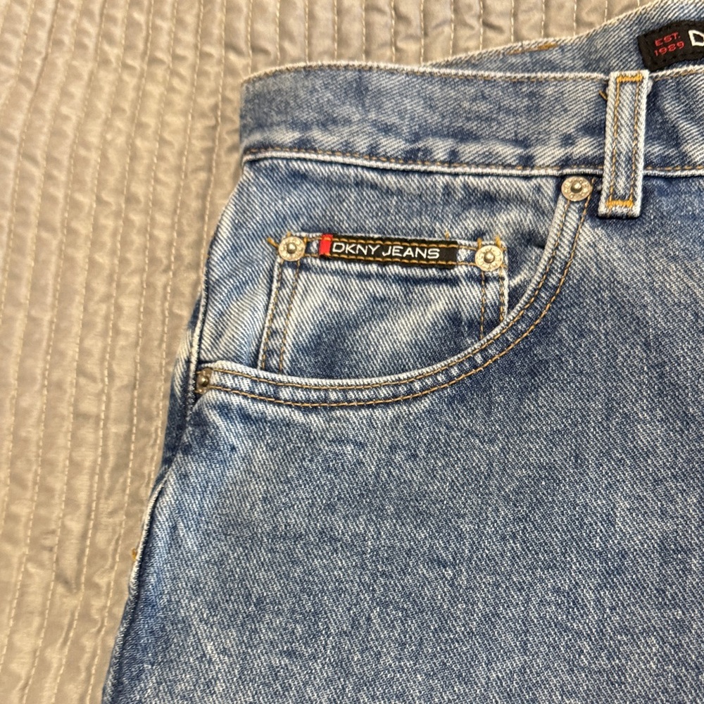DKNY  vintage .Light Blue Denim Jeans 90s - Picture 4 of 12
